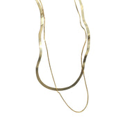 Double Layer Snake Bone Sterling Silver