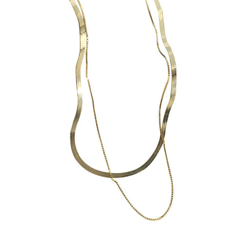 Double Layer Snake Bone Sterling Silver