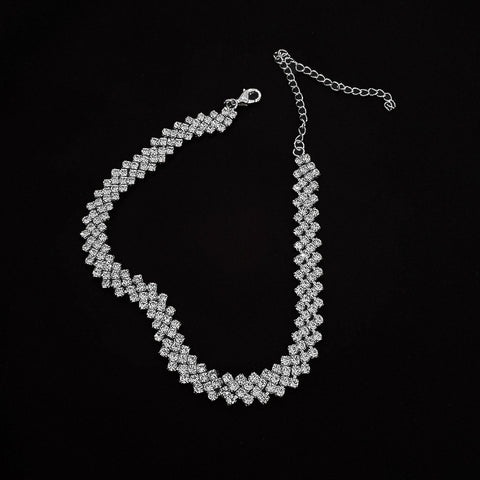 Full Rhinestone Necklace Necklace Clavicle Chain Necklace