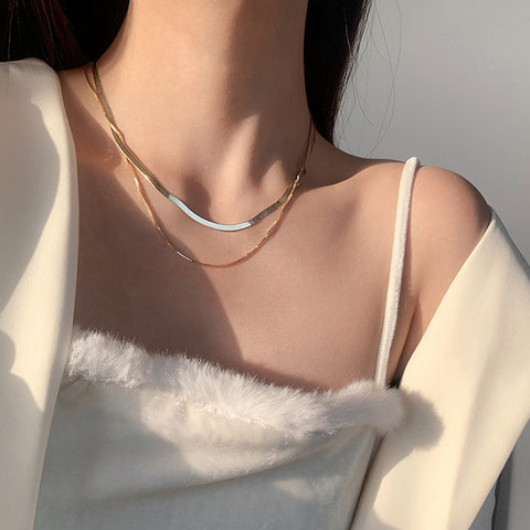 Double Layer Snake Bone Sterling Silver