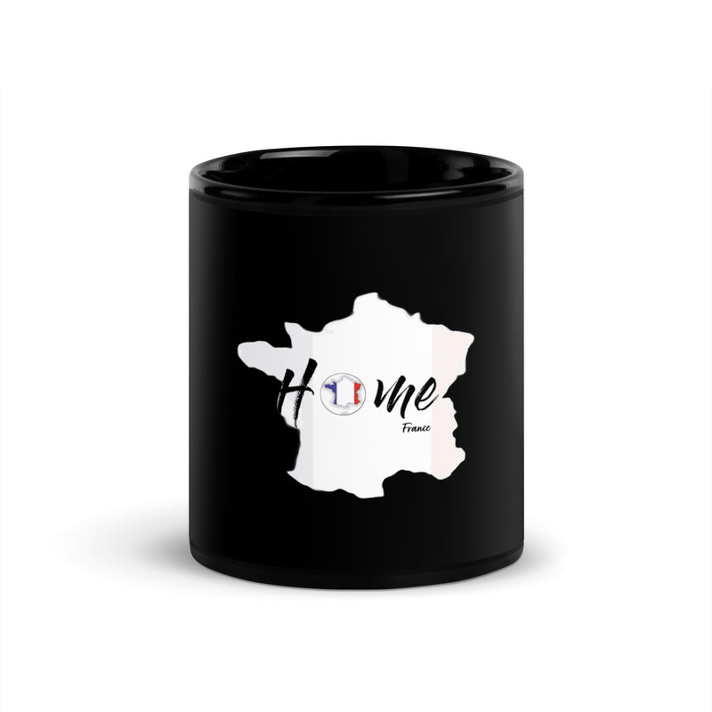 French themed Black Glossy Mug