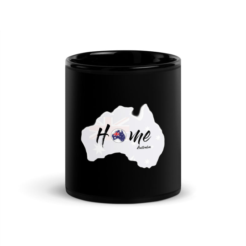 Australia themed Black Glossy Mug