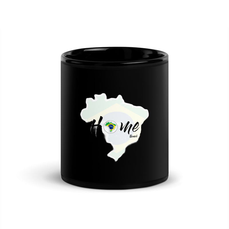 Brazil themed Black Glossy Mug