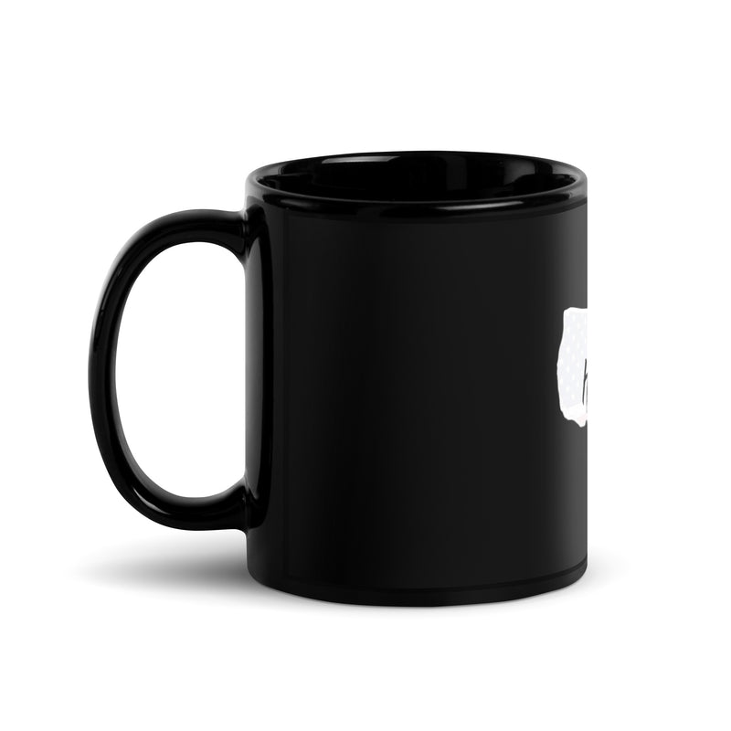 USA themed Black Glossy Mug