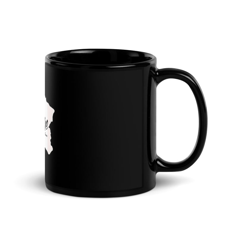 French themed Black Glossy Mug