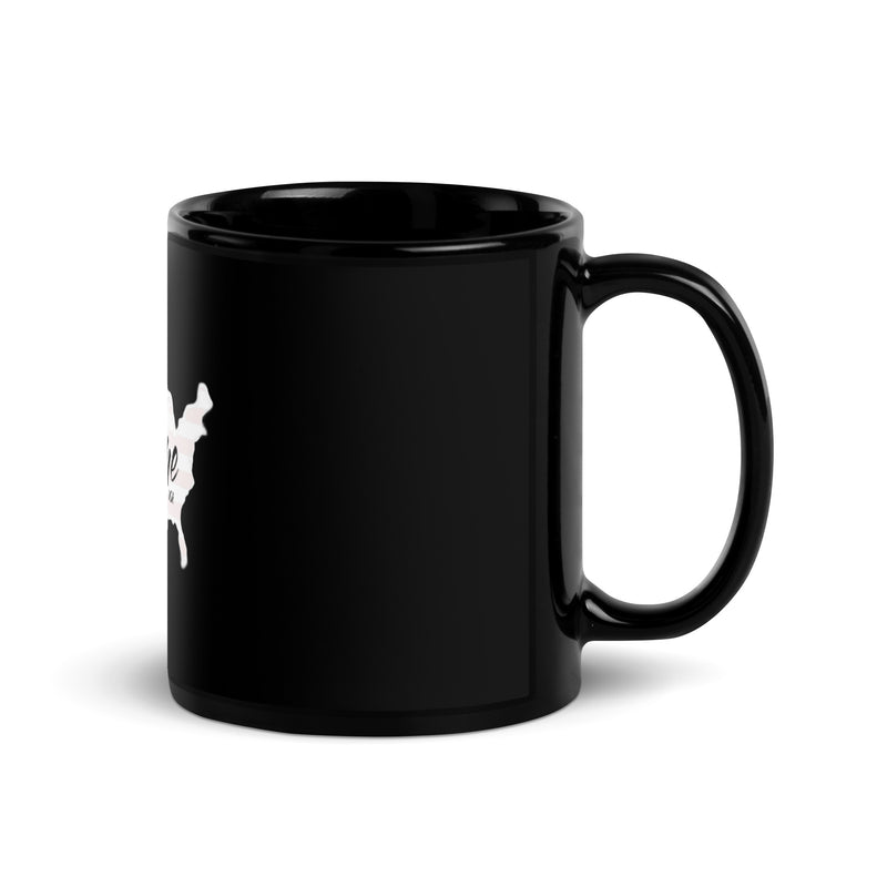 USA themed Black Glossy Mug