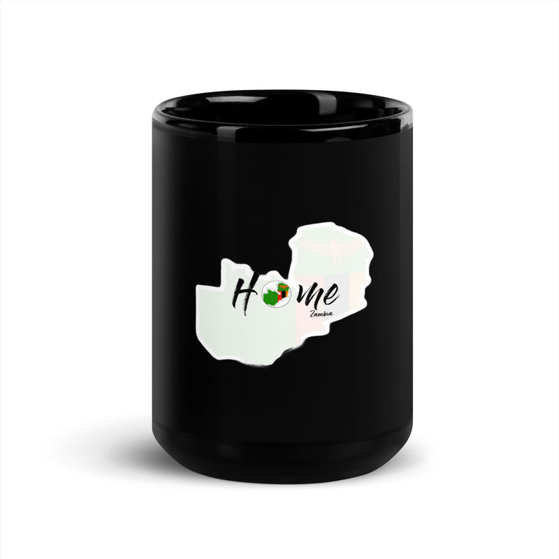 Zambia themed Black Glossy Mug