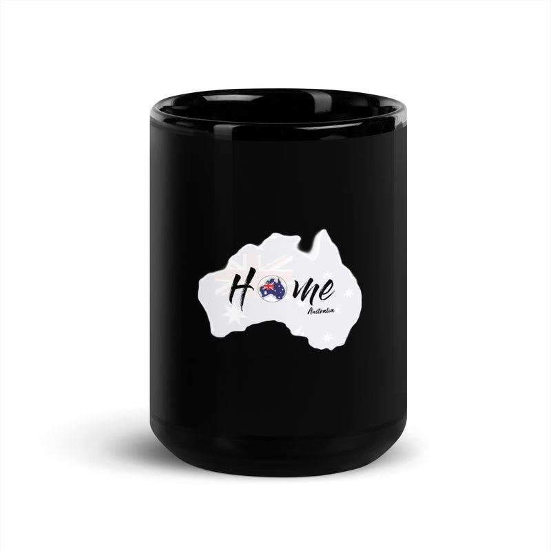 Australia themed Black Glossy Mug