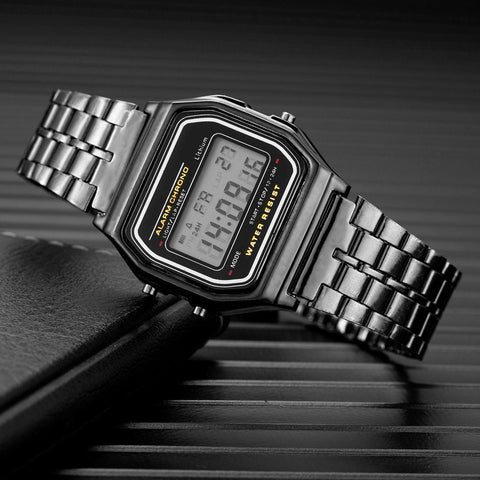 LED Electronic Watch Steel Band