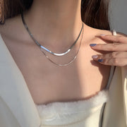 Double Layer Snake Bone Sterling Silver