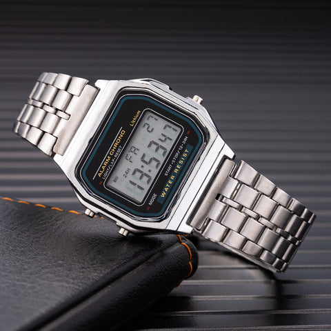 LED Electronic Watch Steel Band