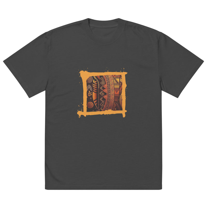 African Themed Oversized faded t-shirt