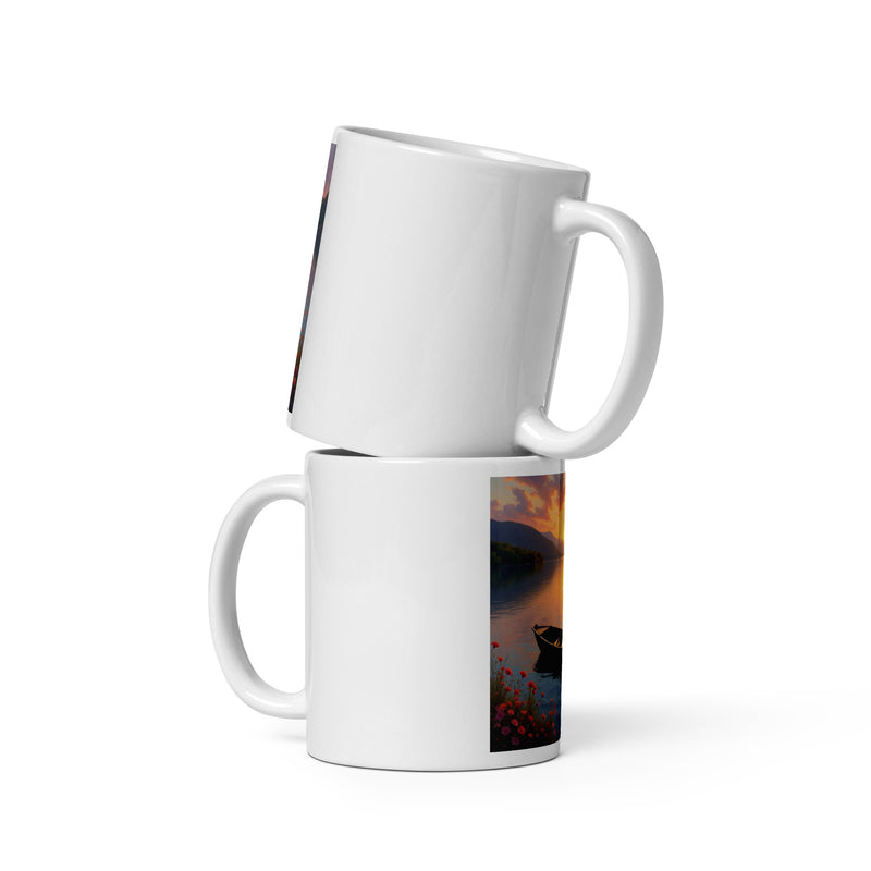 White glossy mug