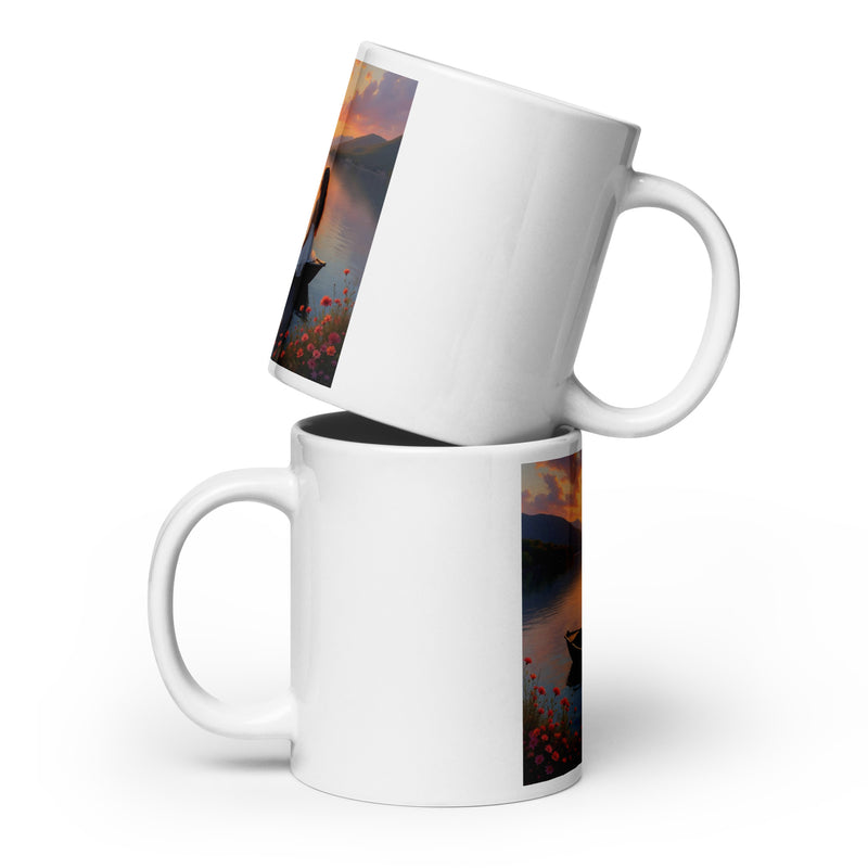 White glossy mug